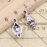 30pcs Charms Conch Shell 19x9mm Tibetan Bronze Silver Color Pendants Antique Jewelry Making DIY Handmade Craft Pendant