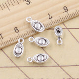 30pcs Charms Ingots Wealth Block 12x6x4mm Tibetan Silver Color Pendants Antique Jewelry Making DIY Handmade Craft