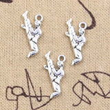 30pcs Charms Kung Fu Hustlesporter Player 22x12mm Antique Silver Color Pendants DIY Making Findings Handmade Tibetan Jewelry