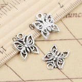 30pcs Charms Lovely Butterfly 14x12mm Tibetan Bronze Silver Color Pendants Antique Jewelry Making DIY Handmade Craft Pendant h1259