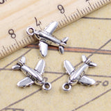 30pcs Charms Lover Plane Airplane 15x14mm Tibetan Silver Color Pendants Antique Jewelry Making DIY Handmade Craft EF4630