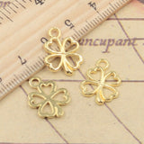 30pcs Charms Lucky Irish Four Leaf Clover 17x14mm Tibetan Bronze Silver Color Pendants Antique Jewelry Making DIY Handmade Craft