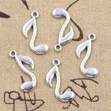 30pcs Charms Musical Note 23x14mm Antique Silver Color Pendants DIY Crafts Making Findings Handmade Tibetan Jewelry