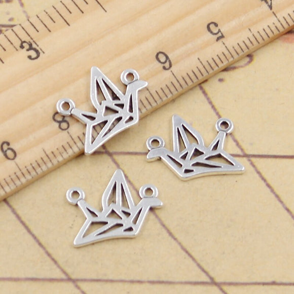 30pcs Charms Peace Dove 12x16mm Tibetan Silver Color Pendants Antique Jewelry Making DIY Handmade Craft