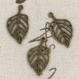 30pcs Charms Tree Leaf 26x15mm Antique Bronze Silver Color Pendants DIY Crafts Making Findings Handmade Tibetan Jewelry