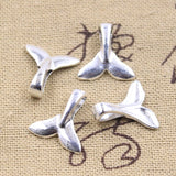 30pcs Charms Whale Tail 17x16mm Antique Silver Color Pendants EF3617