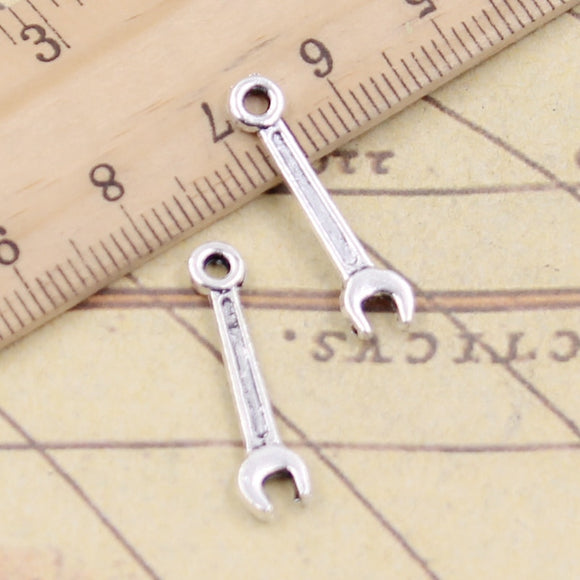 30pcs Charms Wrench Tool 24x5mm Tibetan Silver Color Pendants Antique Jewelry Making DIY Handmade Craft ef4377