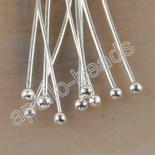 100pcs silver tone ball head pins h3979