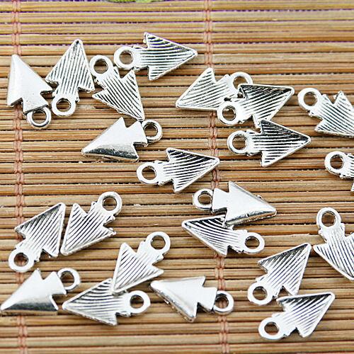 60pcs tibetan silver color head of arrow design charms EF1465