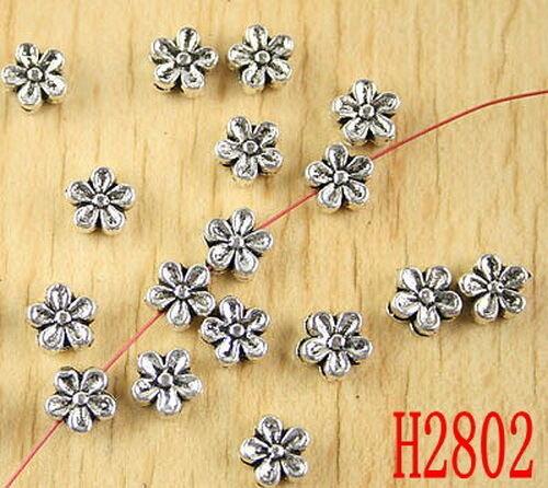 160pcs Tibetan silver plum flower spacer beads h2802