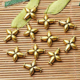 Three-colors to pick alloy matterial cross shaped loose bead for jewerly making