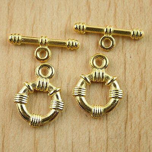 10Sets Gold tone Fantastic toggle clasps h0440