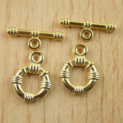 10Sets Gold tone Fantastic toggle clasps h0440