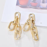 Fashion Jewelry Stud Earring chain shape geometric Earring Big Earring