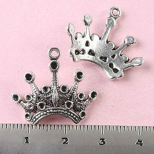 10pcs Tibetan silver crown charms findings h1557