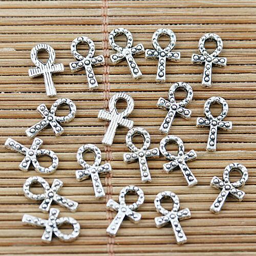 74pcs Tibetan silver color religious ANKH. charms EF1370