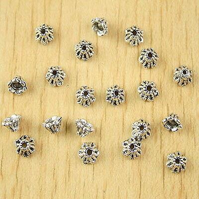 100pcs Tibetan silver flower beads cap h2723