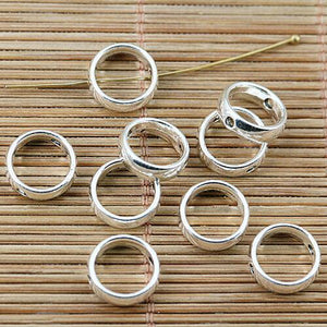 24pcs Tibetan silver round ring findings EF1868