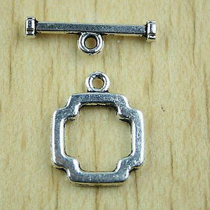 20sets Tibetan silver foursquare toggle clasps h1423