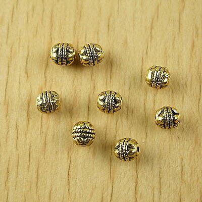 40pcs dark gold-tone flower spacer beads h2030