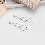 Fashion Jewelry Stud Earring geometric Hollow out Bending wave twist Ring