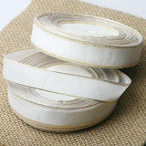 1roll 50 Yards gold-edge Sheer Organza Ribbon,20mm Wide assorted free ship
