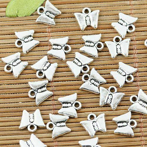 40pcs Tibetan silver beautiful butterfly charm pendants EF1355