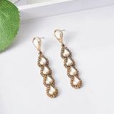 Fashion Jewelry Stud Earring Colorfull Diamond water drop Long Earring