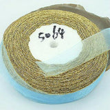 1roll 50 Yards gold-edge Sheer Organza Ribbon,20mm Wide assorted free ship
