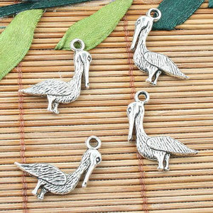 Alloy metal Tibetan Silver color 2sided animal design charms 20pcs EF0003