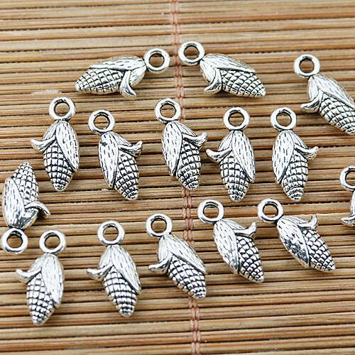 26pcs tibetan silver tone corn charms EF1781