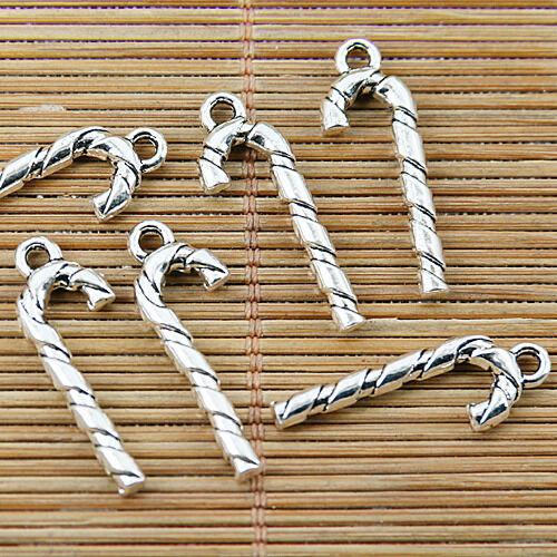 18pcs Tibetan silver walking stick charms EF1369