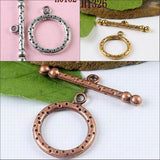 3-colors to Pick round simple style dots toggle clasp  connector jewery making