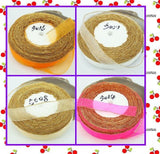 1roll 50 Yards gold-edge Sheer Organza Ribbon,20mm Wide assorted free ship
