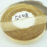 1roll 50 Yards gold-edge Sheer Organza Ribbon,20mm Wide assorted free ship