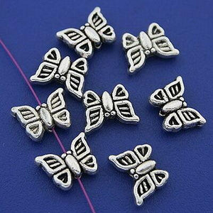 24pcs dark silver tone butterfly charms h3345