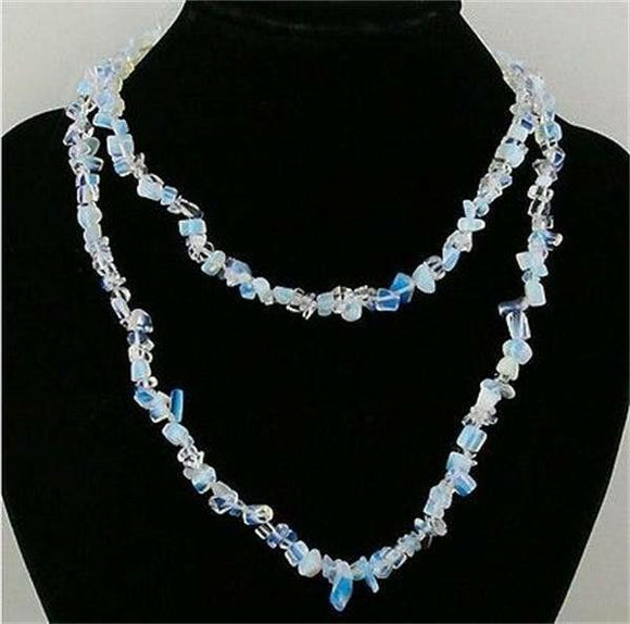 Clear Opal Gemstone Chip Loose Beads For Necklace Making DIY 35inches 1strand