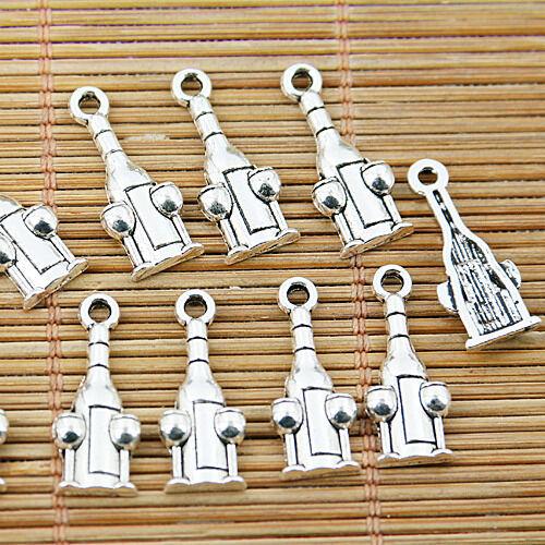 30pcs Tibetan silver cup and wine bottle design charms EF1627