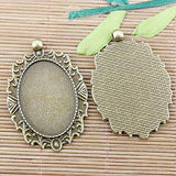 Pick 3-colors Multi-styles  oval shaped cabochon setting in 35x25mm  DIY making