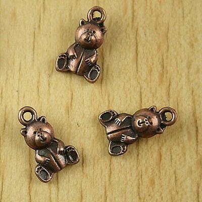 20pcs copper-tone little bear charms h2166