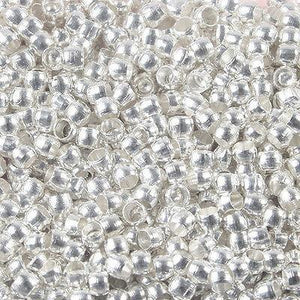 1000 Pcs Silver tone 2mm crimps round spacer findings h0287