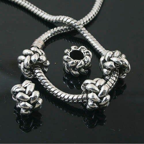 8pcs Tibetan Silver delicate spacer Beads Fit European Bracelet L0148