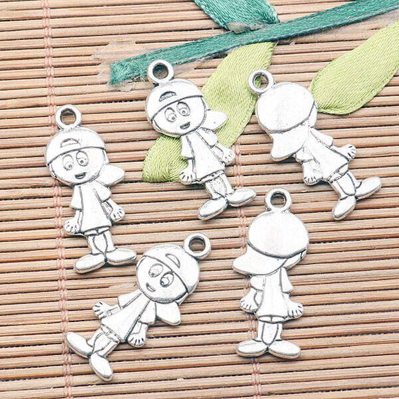 20pcs tibetan silver color boy design  charms H0274