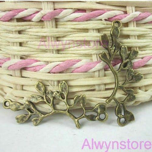 8cs bronze two loop branch charm pendants g140