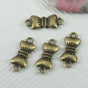 20pcs antiqued bronze color butterfly bow design connector EF0623