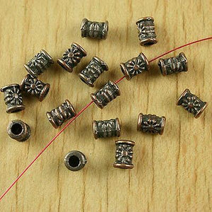 70pcs copper-tone daisy flower tube beads h1875