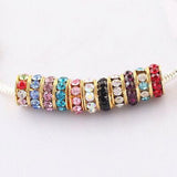 PICK !Multi-styles Crystals European Big Hole Spacer Beads DIY making bracelet