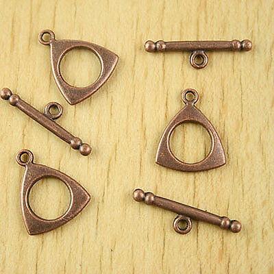 15sets copper-tone  triangle toggle clasps h1381