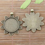 Mixed flower design round cabochon setting INNER SIZE:25mm EF2550/EF2551 8pcs