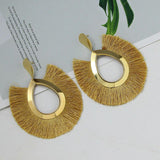 Fashion Bohemian Earrings Hook Tassel Fringe Boho Dangle Earrings Jewelry 1 Pair